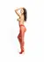 MissO P105 Red L/XL Tights with Lace Trim and Open Gusset
