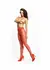 MissO P105 Women's Red Tights with Lace Cut-Out S/M