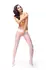 MissO P105 Sheer White Tights with Lace Top and Open Gusset S/M