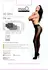 MissO P105 Black L/XL Tights with Lace Detail and Open Gusset