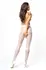MissO P101 White XXL Tights with Discreet Cut-Out, Shiny Finish