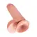 King Cock 7 Inch Model with Balls Flesh Tone, Suction Base, 17.8 cm