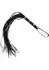 Ouch! Long Studded Flogger Whip Black PU Leather 70cm Durable Handle
