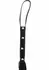 Ouch! Long Studded Flogger Whip Black PU Leather 70cm Durable Handle