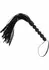 Shots Short Beaded Flogger Whip PU Leather Black Compact Design