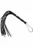 Shots Short Studded Flogger Whip Black PU Leather Compact Model