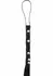 Shots Short Studded Flogger Whip Black PU Leather Compact Model