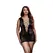 Baci Ultra Corset Dress Queen Size - Black Lace Mini, Plus Size