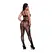 Baci Bodystocking Diamond Weave Floral Lace, Open Design, One Size