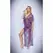 Baci Lingerie Midnight Desire Lace Gown Purple M/L - Elegant Long Robe