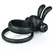 The Screaming O Ohare XL Black Dual Silicone Ring with Rabbit Ears