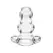 Perfect Fit Double Tunnel Plug Medium Transparent Anatomical Design