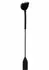 Crop Whip & Feather Tickler Dual-Sided PU Leather Black 38cm