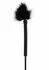 Crop Whip & Feather Tickler Dual-Sided PU Leather Black 38cm