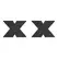 Bijoux Indiscrets Flash Cross Black Body Art Stickers - Reusable, Silicone