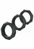 HIDDEN DESIRE EXTREME Heavy C-Ring Set Silicone Black Adjustable