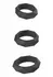 HIDDEN DESIRE EXTREME Heavy C-Ring Set Silicone Black Adjustable