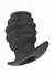 Hidden Desire Invader Open Plug Large Silicone Black 100% Pure Material