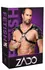 ZADO Men's Leather Chest Harness S-L Adjustable Black Buckle Design