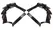ZADO Men's Leather Chest Harness S-L Adjustable Black Buckle Design