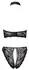 Cottelli LINGERIE Bra Set Open M Black Lace Rose Gold Accents