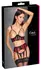Cottelli LINGERIE Set Bra, Suspender Belt & String XL Dark Red/Black