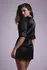 Christine le Duc Kimono Sensuality Satin Short Robe with Lace Accents