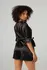 Christine le Duc Kimono Sensuality Satin Short Robe with Lace Accents