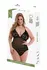 Baci Eco Lace & Mesh Teddy Black Queen Size - Sustainable Elegance