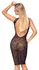 Cottelli LINGERIE Lace Dress L Black Floral, Sleeveless, Stand-Up Collar