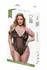 Baci Eco Lace & Mesh Teddy Black Queen Size - Sustainable Elegance