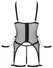 Cottelli BONDAGE Basque Set L - Black Net & Matte Look, Adjustable, Chains