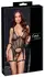 Cottelli Bondage Basque Set M - Black Net & Matte, Adjustable, Chains