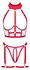 Cottelli COSTUMES Nurse S Two-Piece Open Bra & Suspender Thong Set White/Red