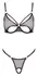 Cottelli LINGERIE Bra Set Net L Black Rose Gold Adjustable
