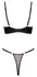 Cottelli LINGERIE Bra Set Net M Black & Copper, Adjustable, Size M