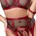Cottelli Bondage Bra Set XL - Black & Red, Adjustable, With Chains