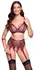 Cottelli BONDAGE Bra Set S - Black & Red Matte Look, Gold Accents
