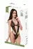 Baci Eco Strappy Teddy Black S/M - Sustainable Lace Bodysuit