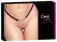 Cottelli LINGERIE String Flowers S-L Adjustable Black Rhinestone Detail