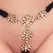 Cottelli LINGERIE String Flowers S-L Adjustable Black Rhinestone Detail
