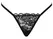 Cottelli LINGERIE String Rhinestones S-L Adjustable Lace & Crystal Detail