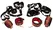 Bad Kitty Bed/Door-Restraint Set Red/Black Adjustable 5-Piece