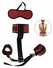 Bad Kitty Neck to Wrist Bondage Set Black/Red Adjustable with Blindfold