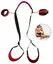 Bad Kitty Neck/Thigh Restraint Set Black-Red, Adjustable, PU Leather