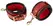 Bad Kitty Neck/Thigh Restraint Set Black-Red, Adjustable, PU Leather