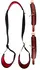 Bad Kitty Neck/Thigh Restraint Set Black-Red, Adjustable, PU Leather