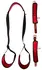 Bad Kitty Neck/Thigh Restraint Set Black-Red, Adjustable, PU Leather