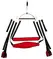 Bad Kitty Sex Swing Deluxe Adjustable Red-Black 180kg Load Limit