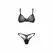 Obsessive Olianna 2-Piece Set Black - Adjustable Mesh & Lace Lingerie